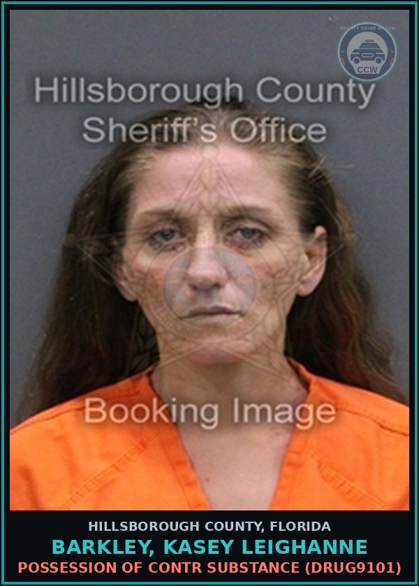 Booking mugshot of BARKLEY, KASEY LEIGHANNE in Hillsborough County