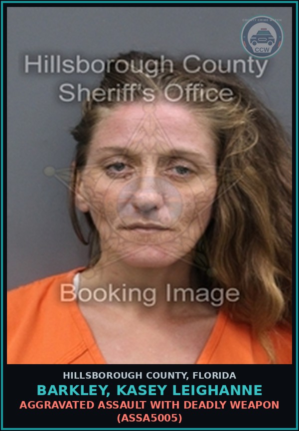 Booking mugshot of BARKLEY, KASEY LEIGHANNE in Hillsborough County