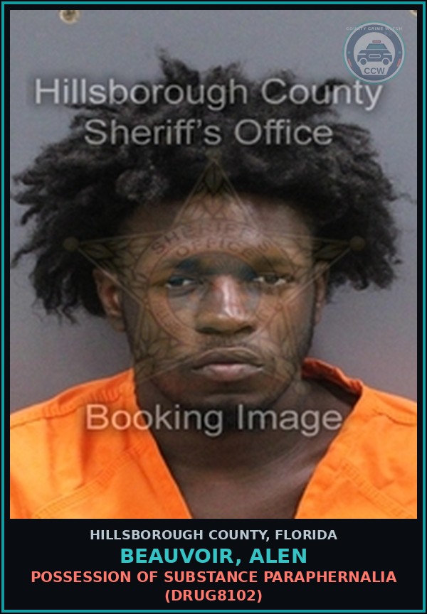 Booking mugshot of BEAUVOIR, ALEN in Hillsborough County