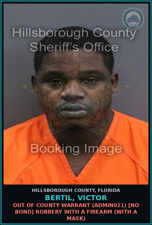 Booking mugshot of BERTIL, VICTOR in Hillsborough County