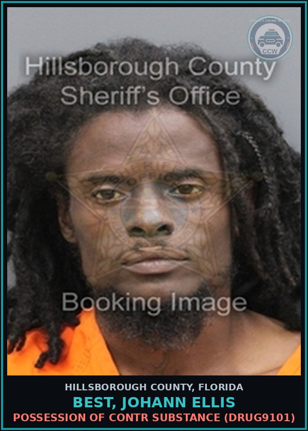 Booking mugshot of BEST, JOHANN ELLIS in Hillsborough County