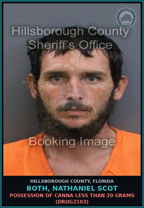 Booking mugshot of BOTH, NATHANIEL SCOT in Hillsborough County
