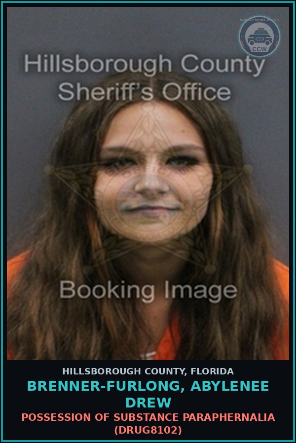 Booking mugshot of BRENNER-FURLONG, ABYLENEE DREW in Hillsborough County