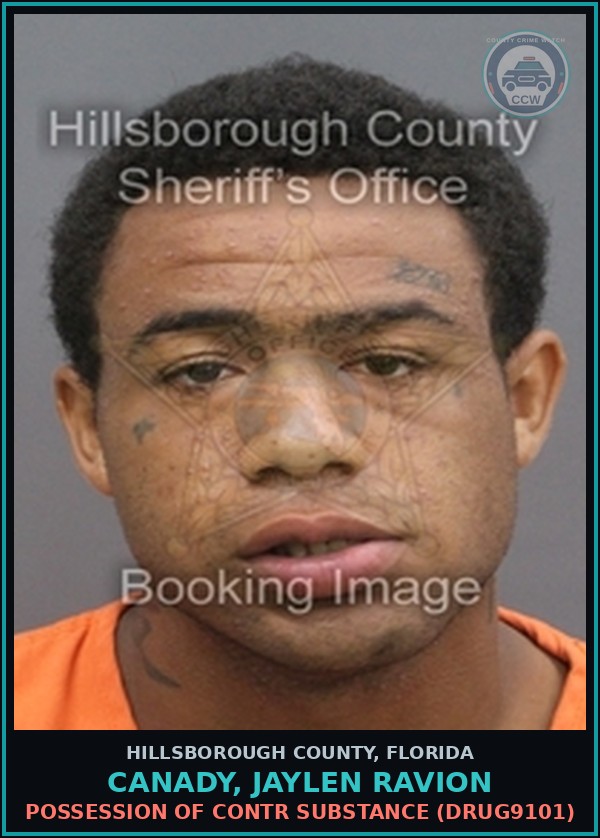 Booking mugshot of CANADY, JAYLEN RAVION in Hillsborough County