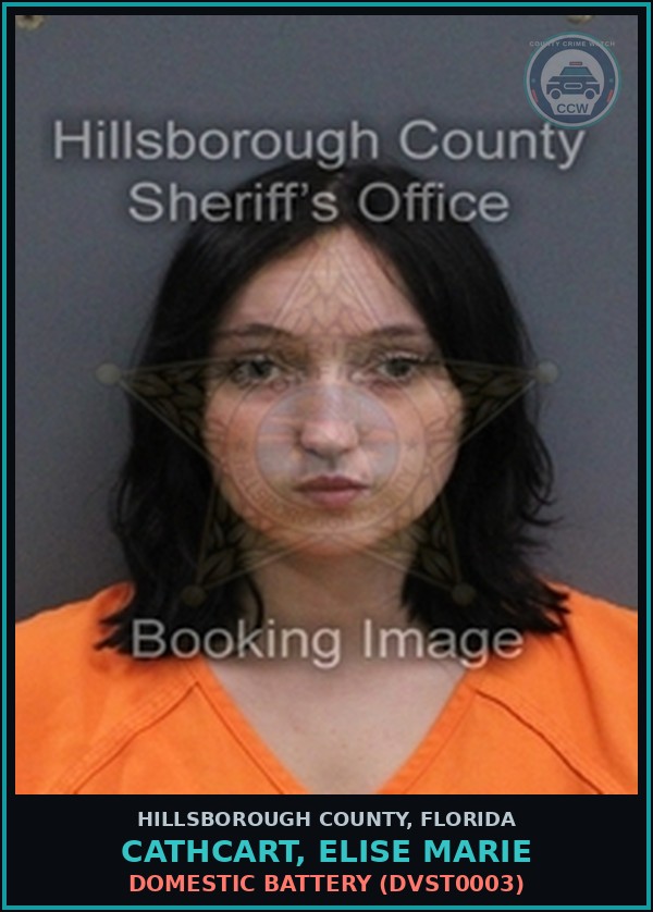 Booking mugshot of CATHCART, ELISE MARIE in Hillsborough County
