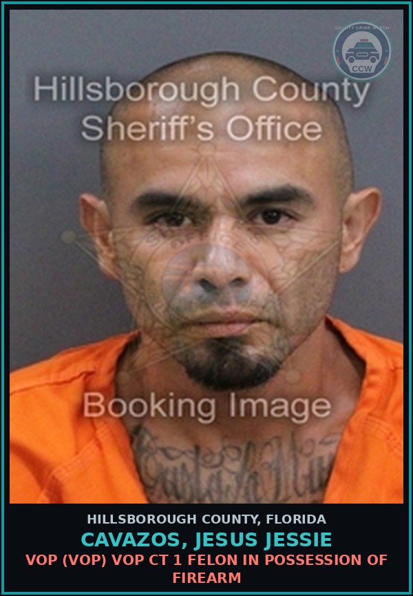 Booking mugshot of CAVAZOS, JESUS JESSIE in Hillsborough County