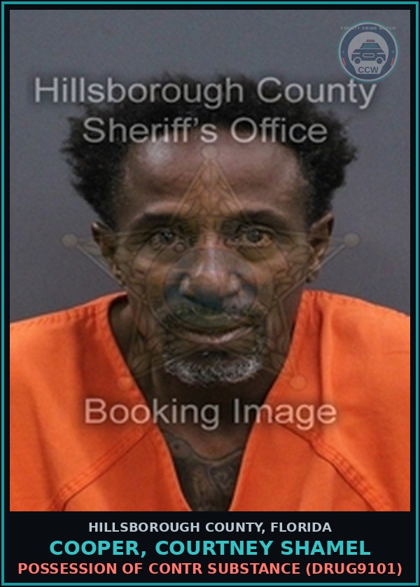 Booking mugshot of COOPER, COURTNEY SHAMEL in Hillsborough County