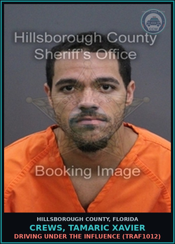 Booking mugshot of CREWS, TAMARIC XAVIER in Hillsborough County