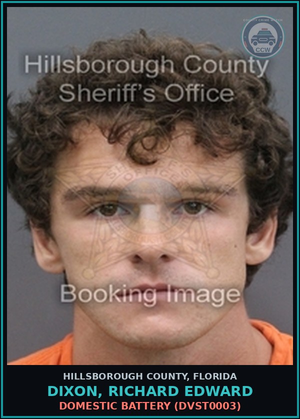 Booking mugshot of DIXON, RICHARD EDWARD in Hillsborough County