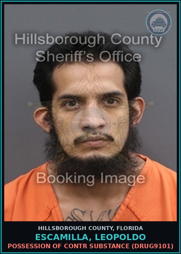 Booking mugshot of ESCAMILLA, LEOPOLDO in Hillsborough County