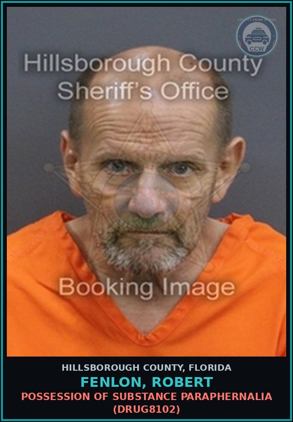 Booking mugshot of FENLON, ROBERT in Hillsborough County