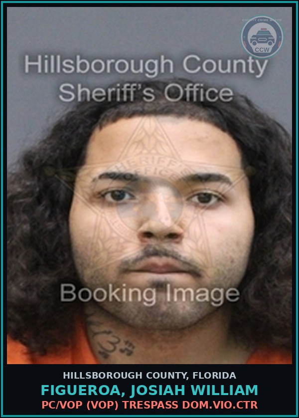 Booking mugshot of FIGUEROA, JOSIAH WILLIAM in Hillsborough County