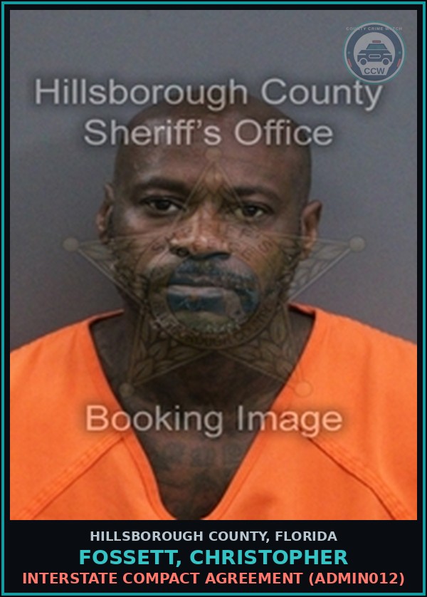 Booking mugshot of FOSSETT, CHRISTOPHER in Hillsborough County
