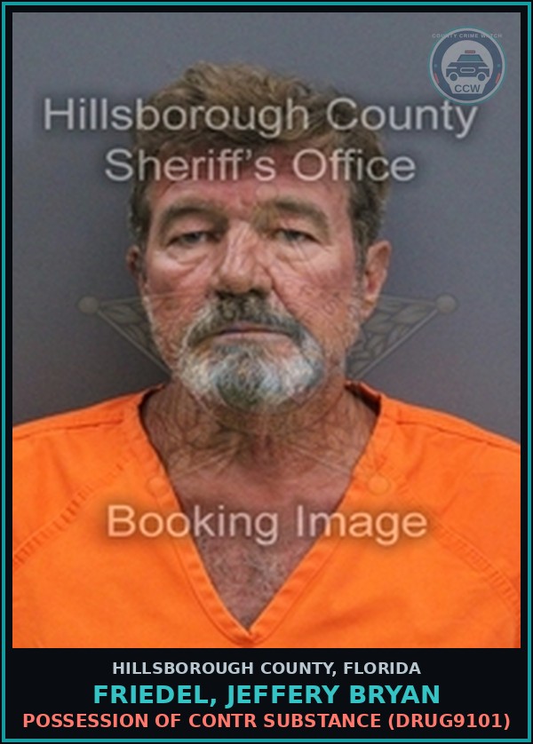 Booking mugshot of FRIEDEL, JEFFERY BRYAN in Hillsborough County