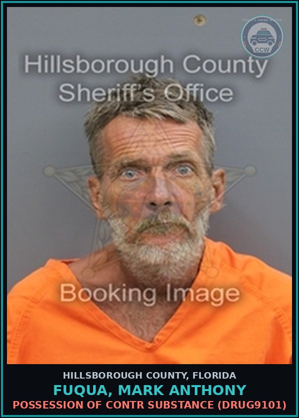 Booking mugshot of FUQUA, MARK ANTHONY in Hillsborough County