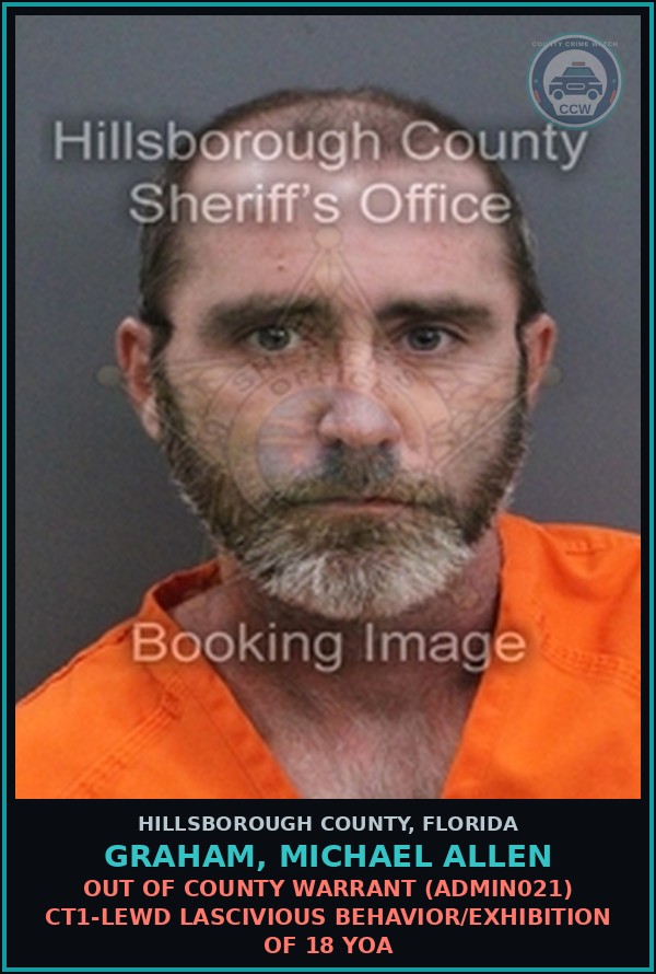 Booking mugshot of GRAHAM, MICHAEL ALLEN in Hillsborough County