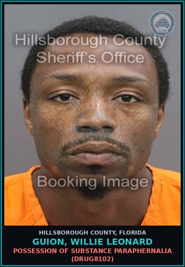Booking mugshot of GUION, WILLIE LEONARD in Hillsborough County