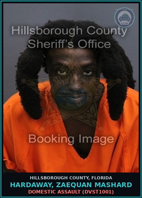 Booking mugshot of HARDAWAY, ZAEQUAN MASHARD in Hillsborough County