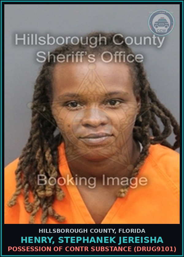 Booking mugshot of HENRY, STEPHANEK JEREISHA in Hillsborough County