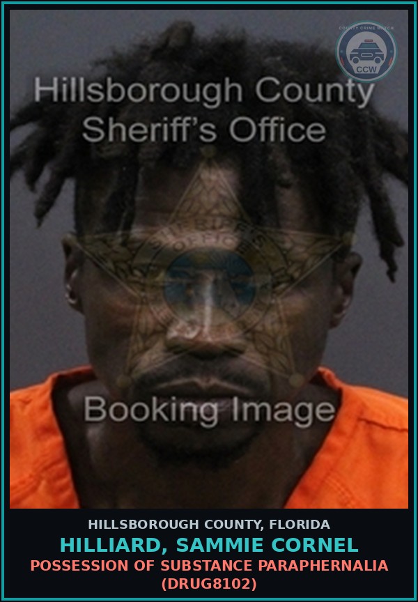 Booking mugshot of HILLIARD, SAMMIE CORNEL in Hillsborough County