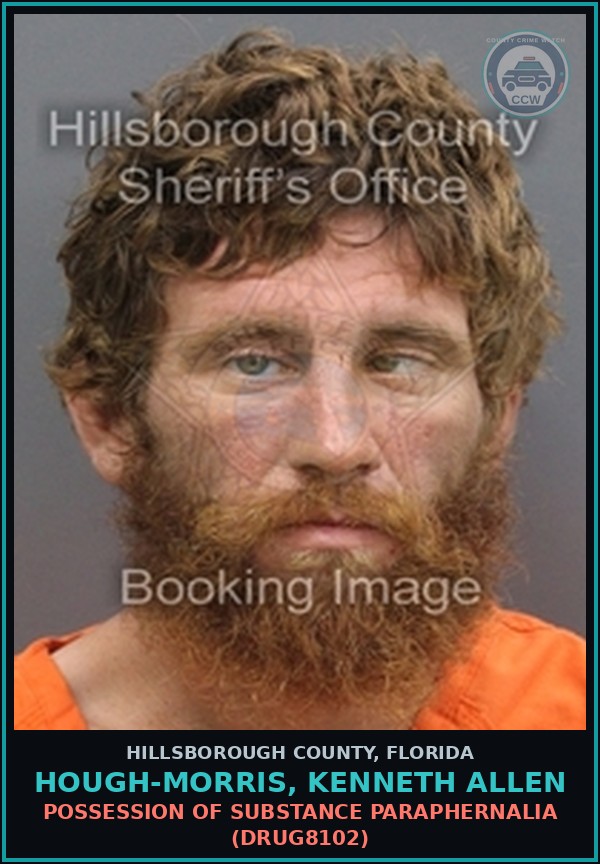 Booking mugshot of HOUGH-MORRIS, KENNETH ALLEN in Hillsborough County