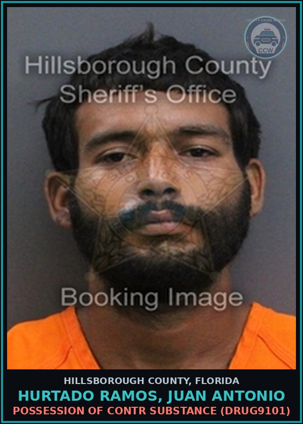Booking mugshot of HURTADO RAMOS, JUAN ANTONIO in Hillsborough County
