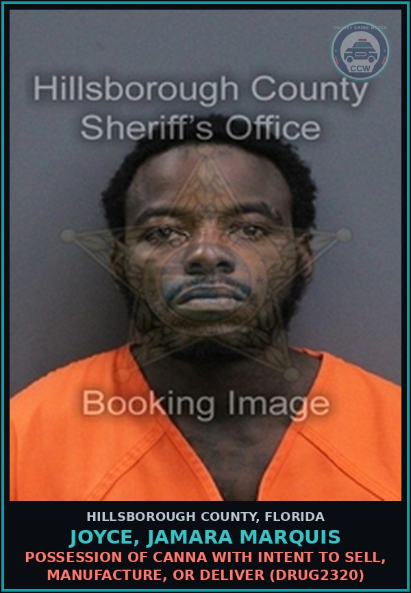 Booking mugshot of JOYCE, JAMARA MARQUIS in Hillsborough County