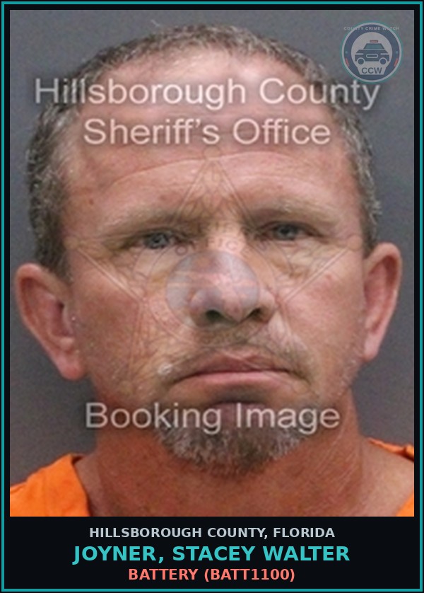 Booking mugshot of JOYNER, STACEY WALTER in Hillsborough County