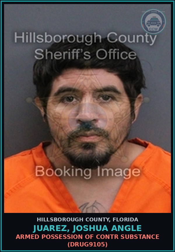 Booking mugshot of JUAREZ, JOSHUA ANGLE in Hillsborough County