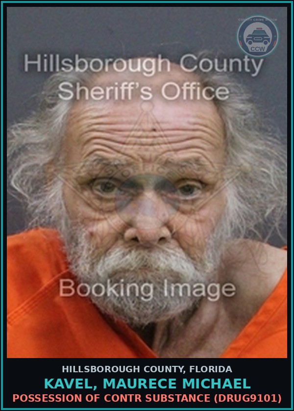 Booking mugshot of KAVEL, MAURECE MICHAEL in Hillsborough County