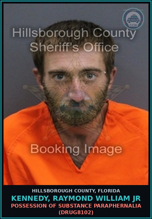 Booking mugshot of KENNEDY, RAYMOND WILLIAM JR in Hillsborough County