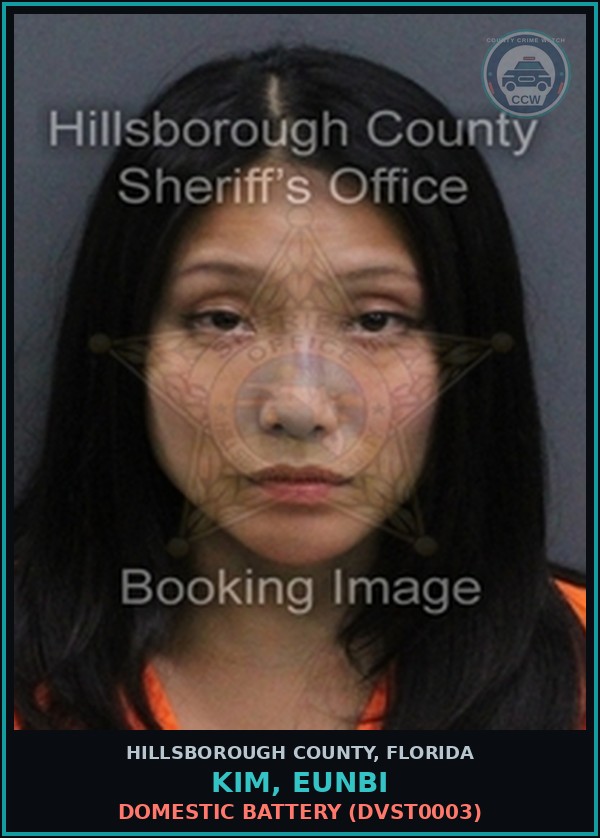 Booking mugshot of KIM, EUNBI in Hillsborough County