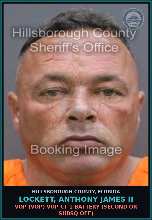 Booking mugshot of LOCKETT, ANTHONY JAMES II in Hillsborough County