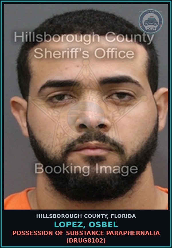Booking mugshot of LOPEZ, OSBEL in Hillsborough County