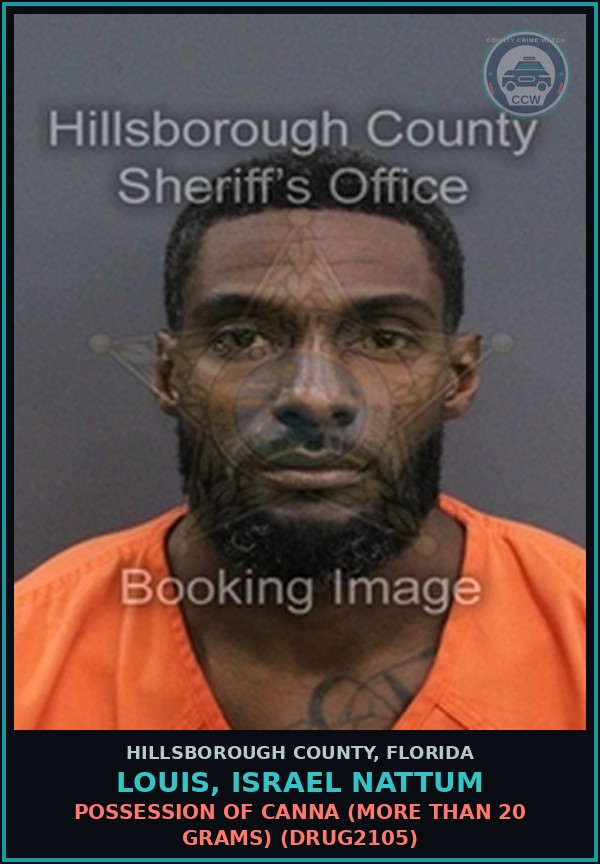 Booking mugshot of LOUIS, ISRAEL NATTUM in Hillsborough County