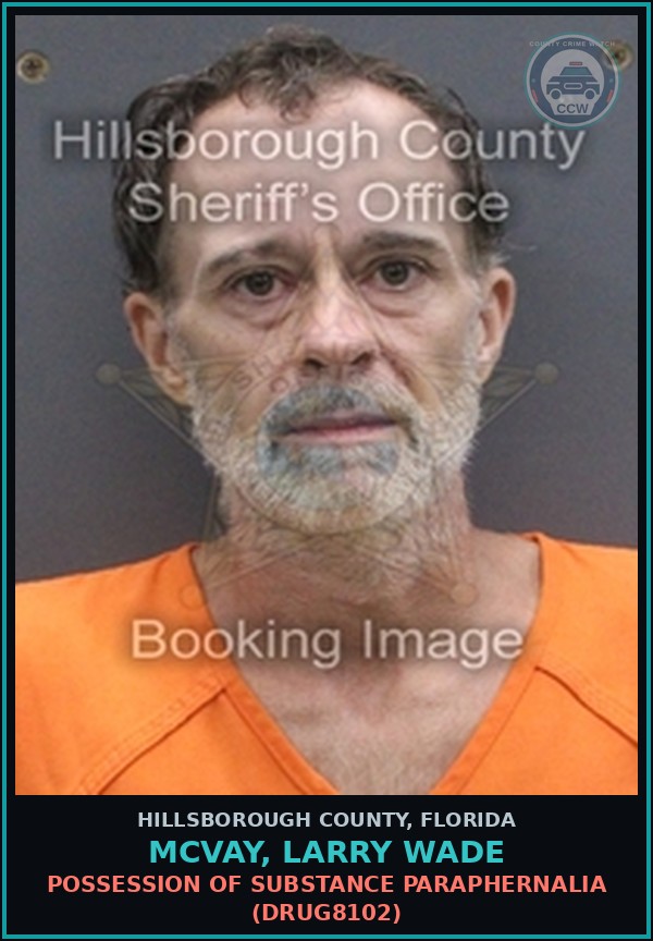 Booking mugshot of MCVAY, LARRY WADE in Hillsborough County