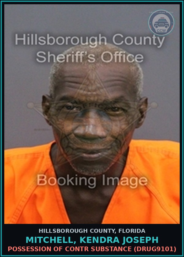 Booking mugshot of MITCHELL, KENDRA JOSEPH in Hillsborough County