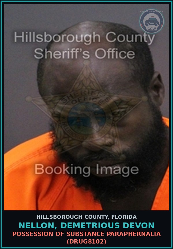 Booking mugshot of NELLON, DEMETRIOUS DEVON in Hillsborough County