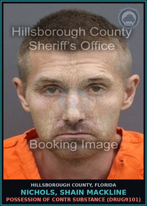 Booking mugshot of NICHOLS, SHAIN MACKLINE in Hillsborough County