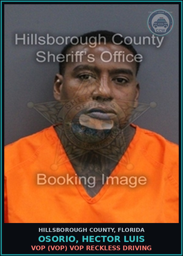 Booking mugshot of OSORIO, HECTOR LUIS in Hillsborough County