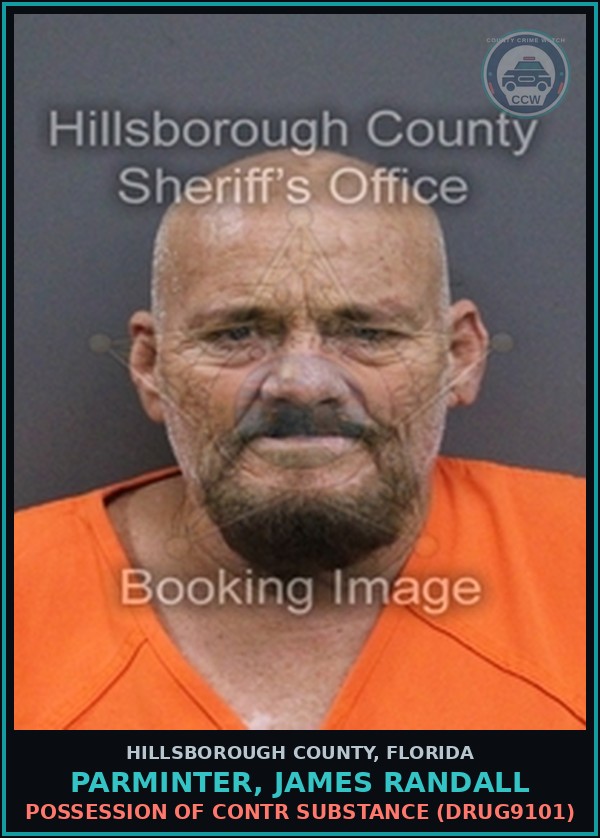 Booking mugshot of PARMINTER, JAMES RANDALL in Hillsborough County