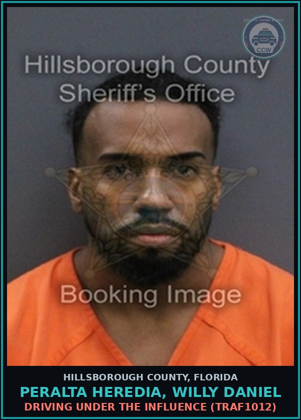 Booking mugshot of PERALTA HEREDIA, WILLY DANIEL in Hillsborough County