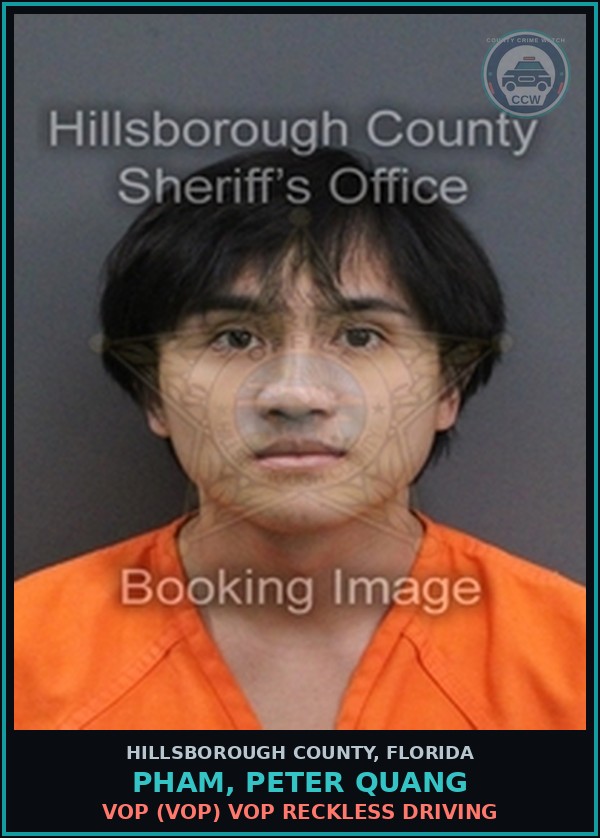 Booking mugshot of PHAM, PETER QUANG in Hillsborough County
