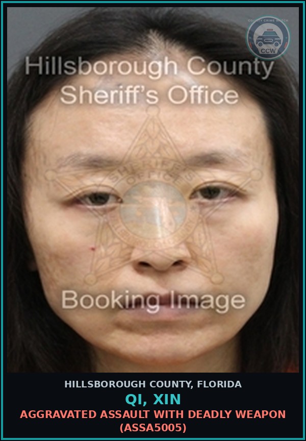 Booking mugshot of QI, XIN in Hillsborough County