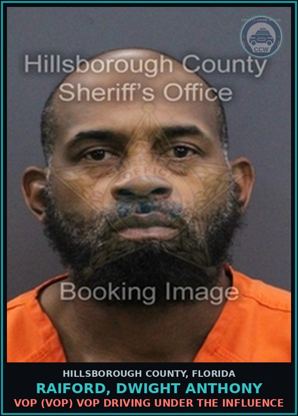 Booking mugshot of RAIFORD, DWIGHT ANTHONY in Hillsborough County