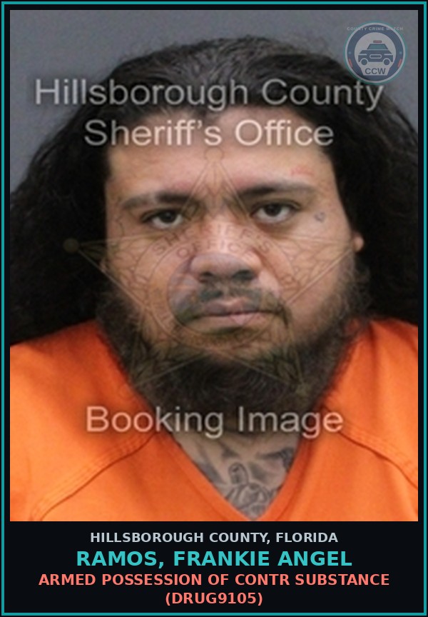 Booking mugshot of RAMOS, FRANKIE ANGEL in Hillsborough County