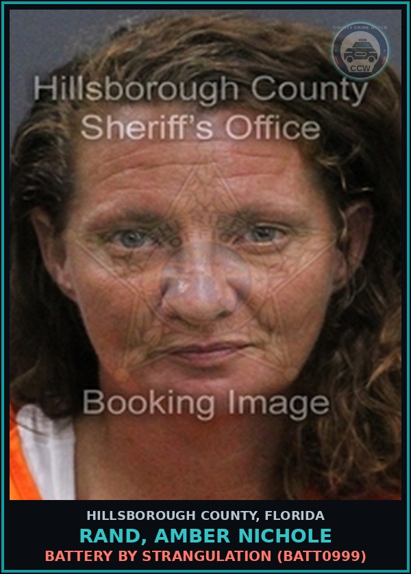 Booking mugshot of RAND, AMBER NICHOLE in Hillsborough County