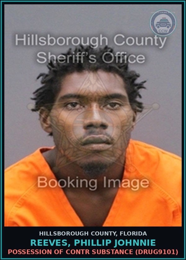 Booking mugshot of REEVES, PHILLIP JOHNNIE in Hillsborough County