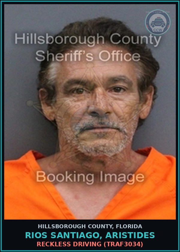 Booking mugshot of RIOS SANTIAGO, ARISTIDES in Hillsborough County