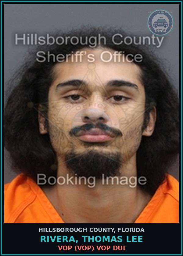 Booking mugshot of RIVERA, THOMAS LEE in Hillsborough County